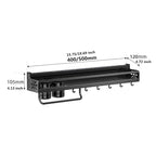 Kitchen wall shelf made of metal – Self-adhesive & screwable | Non-slip wave pattern | Mounting accessories included