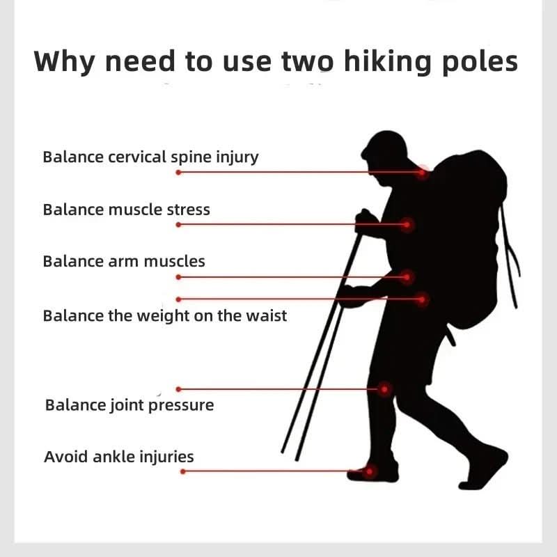 Foldable trekking poles for hiking & outdoor adventures