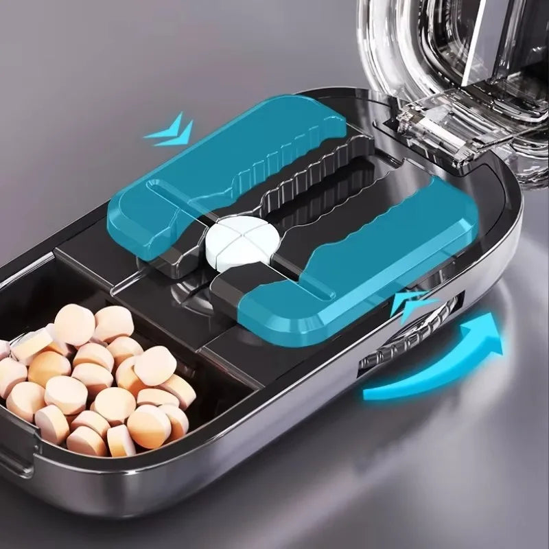 Pocket Size Dustproof Pill Cutter Organizer