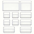 Clearyx Organizer Set | 18-piece Transparent | Modular & Stackable | For Bathroom, Kitchen & Office