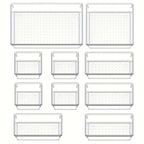 Clearyx Organizer Set | 18-piece Transparent | Modular & Stackable | For Bathroom, Kitchen & Office