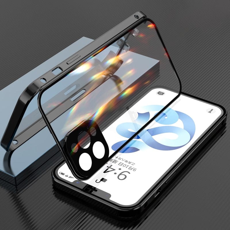 Metal case with lens protection