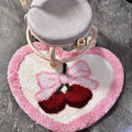 Pink Bow Heart Tufted Mat