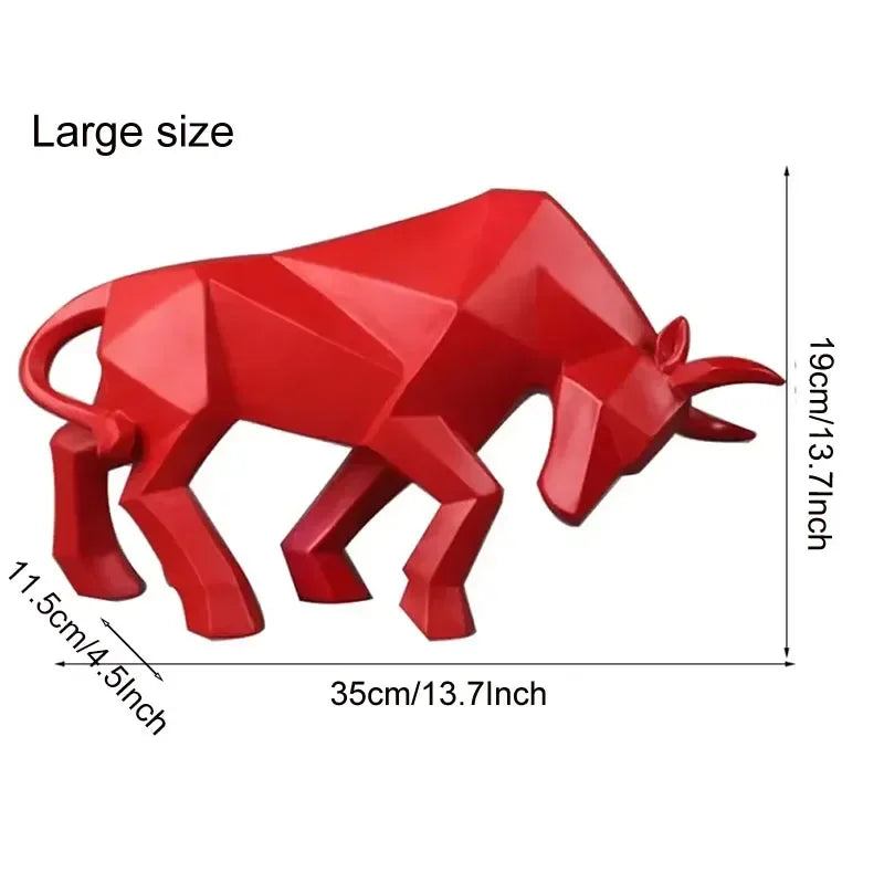 ToroArte Bull Sculpture | Nordic Design | Resin Figure Modern | 35 cm / 26 cm