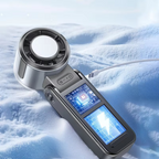 Foldable Turbine Handheld Fan with Integrated Ice Pack