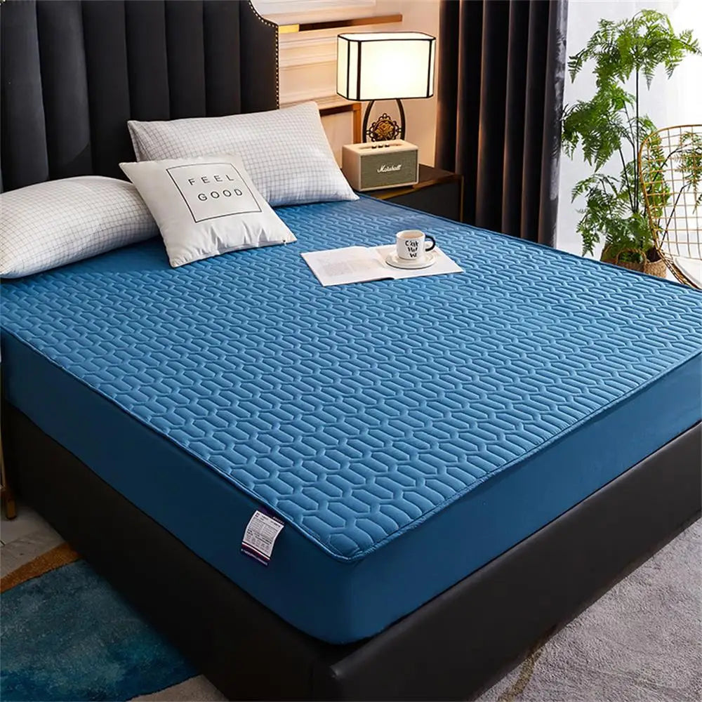 Waterproof Ultra-Soft Fitted Latex Mattress Pad Cover