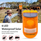 Solar-powered animal repeller with alarm – Effective protection against animals