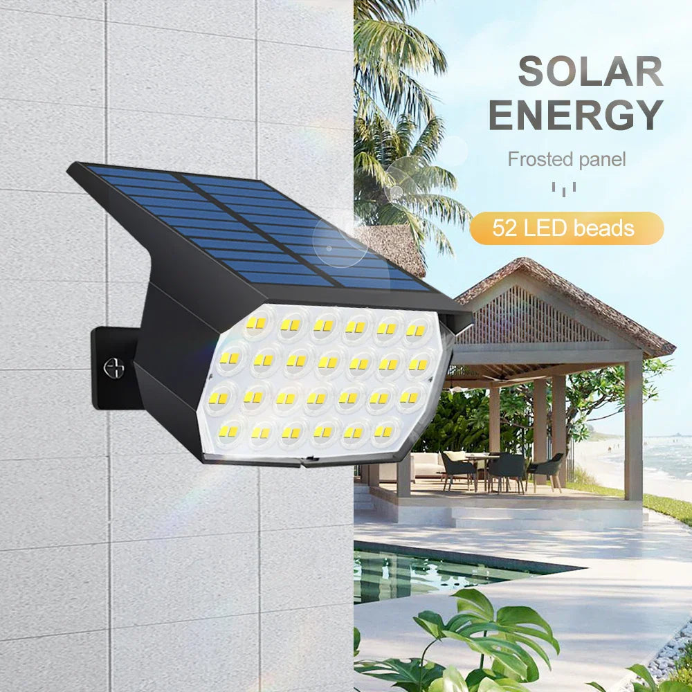 Solar-Spotlight LumiYard 92LED | 2-colored garden lighting (Warm-/Cool white) | IP65 waterproof & automatic dusk sensor