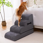 Curved Dog Stairs for Small and Medium Pets – Sofa and Bed Access Steps