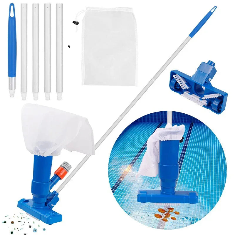 AquaRein Pool & Pond Vacuum Set | Underwater Vacuum Cleaner | Incl. EU Plug | For Pools & Aquariums