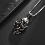 Gothic Skull Octopus Tentacle Necklace