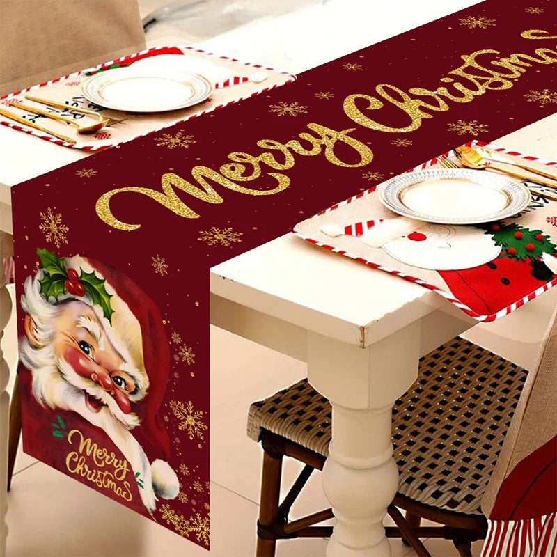 FestiLoom Christmas Table Runner | "Merry Christmas" Design | 100% Polyester | Festive Decor for Christmas & New Year 2025/2026