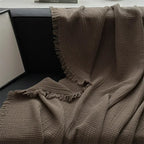 Solid color cotton sofa blanket
