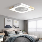 Ultra-Thin Nordic-Inspired Square Ceiling Fan Lamp