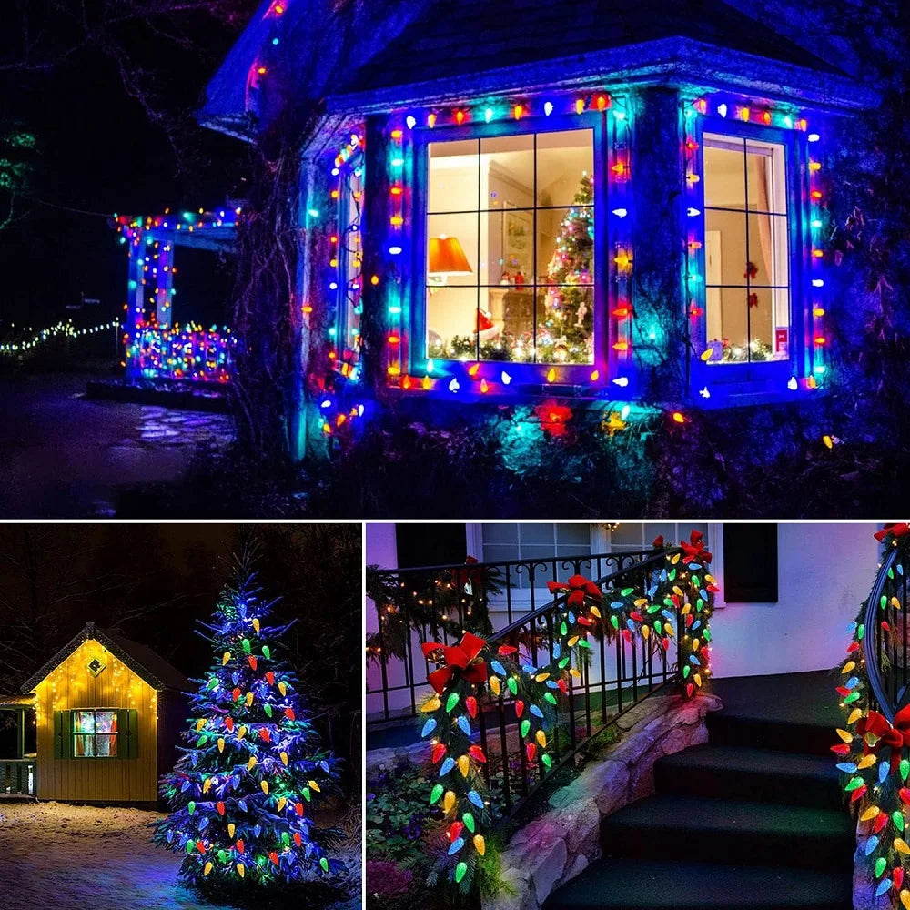 SunBerry Solar-Strawberry-Light String | 8 Light Modes | Color Change & Solar Powered | For Garden, Balcony & Christmas