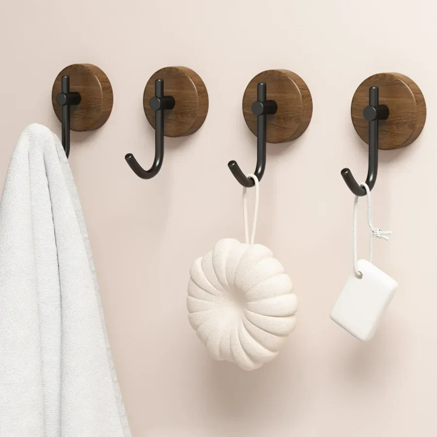 Clothes hanger made of walnut wood – Black or White | Decorative & Practical