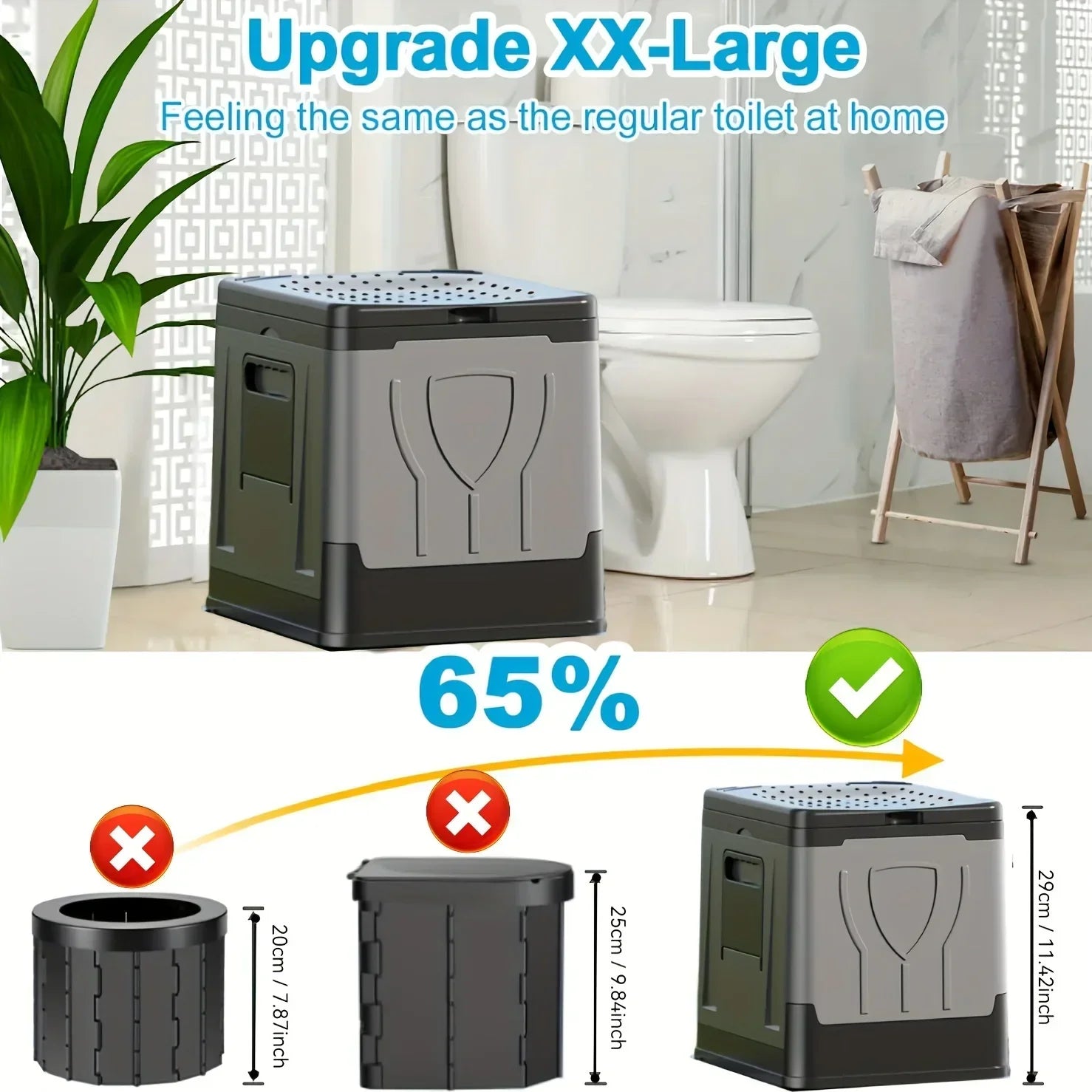 GoComfort XL Camping Toilet | Foldable, Hygienic and Practical