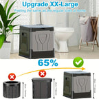 Foldable Camping Toilet Camploo XL | Portable with Lid | Extra Large & Sturdy | For Outdoor, Travel & Boat