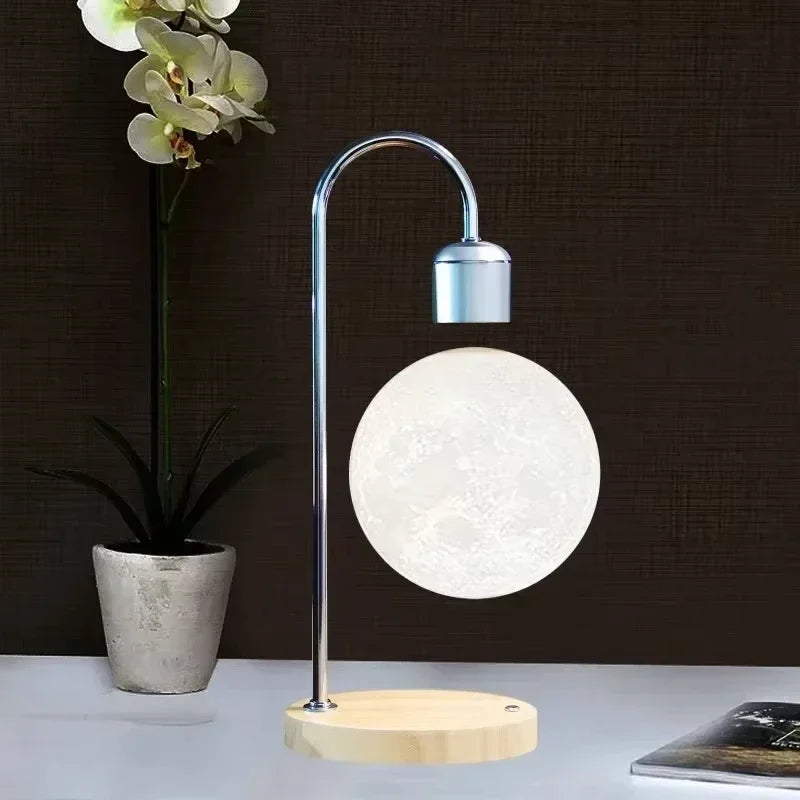 LED Moon Lamp with Magnetic Levitation and Wireless Charging
