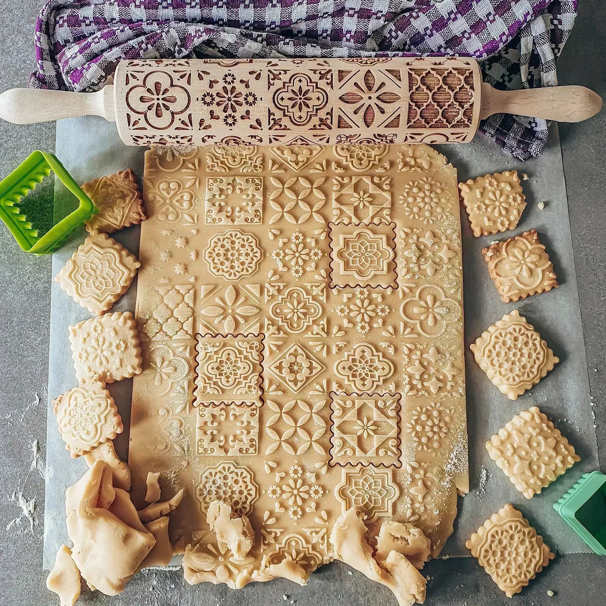 Wooden Embossed Rolling Pins