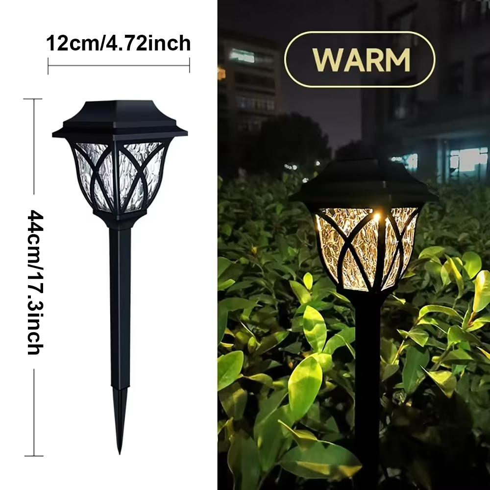 2-Pack Solar-Powered LED Garden Lights for Pathway and Landscape