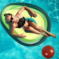 Inflatable Avocado Pool Float with Detachable Ball
