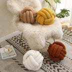 Throw Pillow - Cozy - Hand-knotted Ball - Sheepskin