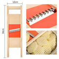 CrissChef Potato Slicer | Grid Shape & Stainless Steel | Creative Vegetable Chips | Wooden Handle