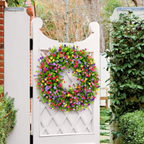 Artificial Floral Wreath for Front Door, Window, and Seasonal Home Decor