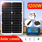 SolaVibe Solar Panel 1200W | Flexible 12V Charging Panel | 2x USB & 100A Charge Controller | Outdoor Camping