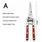 TreeGrip 20 | Garden shears with wooden handle | 20 cm | Forged carbon steel | For branches & fruit trees