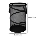 SPIRAFOLD Laundry Basket | Foldable & Breathable | Mesh Design with Carry Handles | For Home, Bathroom & Student Apartment