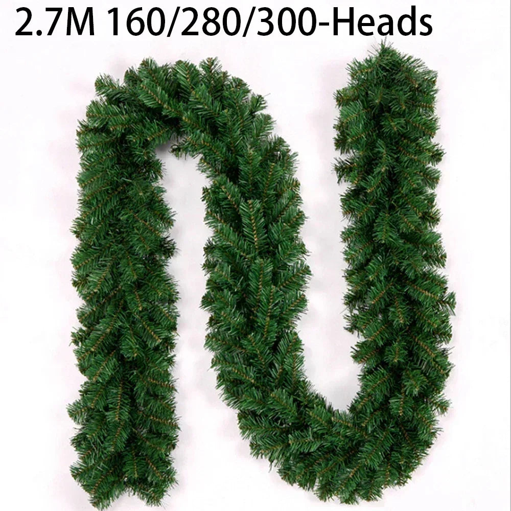EverPine Christmas Garland | 2.7 m Artificial Fir Garland | Dense PVC Fir Branches | Christmas Decoration for Staircase, Fireplace & Windows