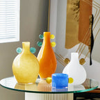Coloured Globe Handled Glass Jar Vase Collection