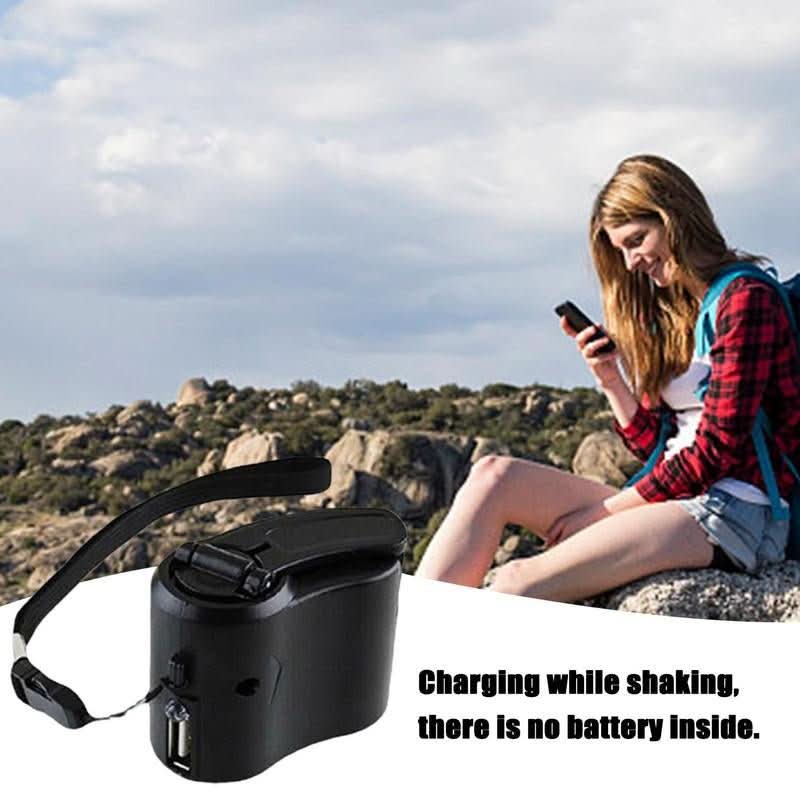 Portable Hand Crank Emergency Charger with USB & LED