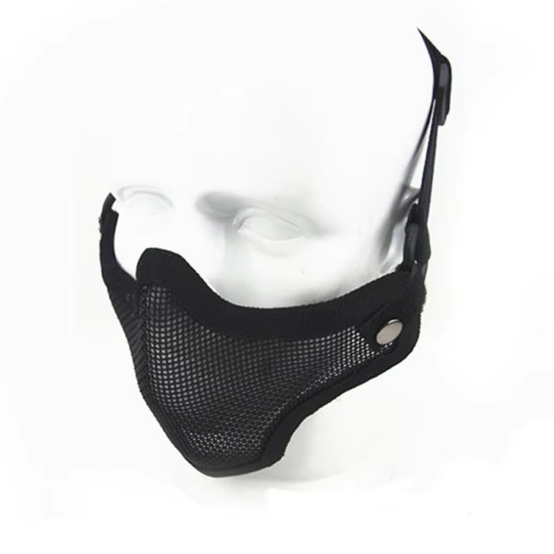 Camouflage Tactical Airsoft Steel Mesh Half Face Mask