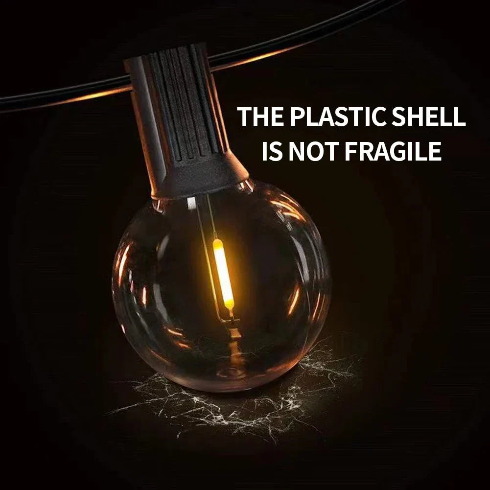 G40 bulbs, E12, 5 V, 110 V, 220 V, 1 W, plastic globe bulbs, string lights, for indoor and outdoor use, terrace, home, garden, decoration, warm white