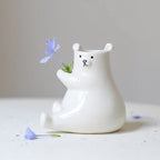 Bear with Flower Vase