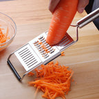 Kitchen Cut Stainless Steel Vegetable Grater & Chopper | 3-in-1 Kitchen Grater | Non-Slip & Dishwasher Safe
