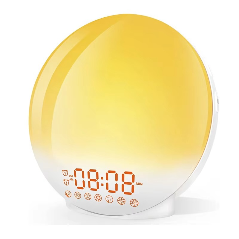 Sunrise Simulation Wake-Up Alarm Clock with Night Light & FM Radio