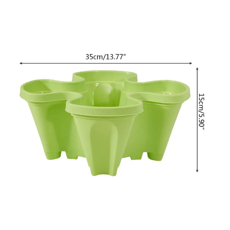 Space-saving stackable plant pots – Vertical planting system with wheels