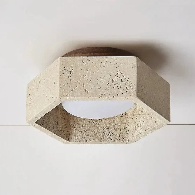 Wabi Sabi Travertine LED Ceiling Lamp