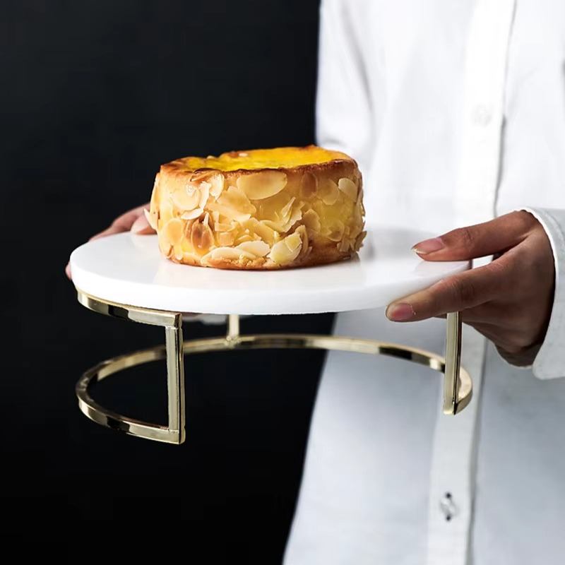 Nordic Natural Marble Cake Stand and Dessert Display Tray