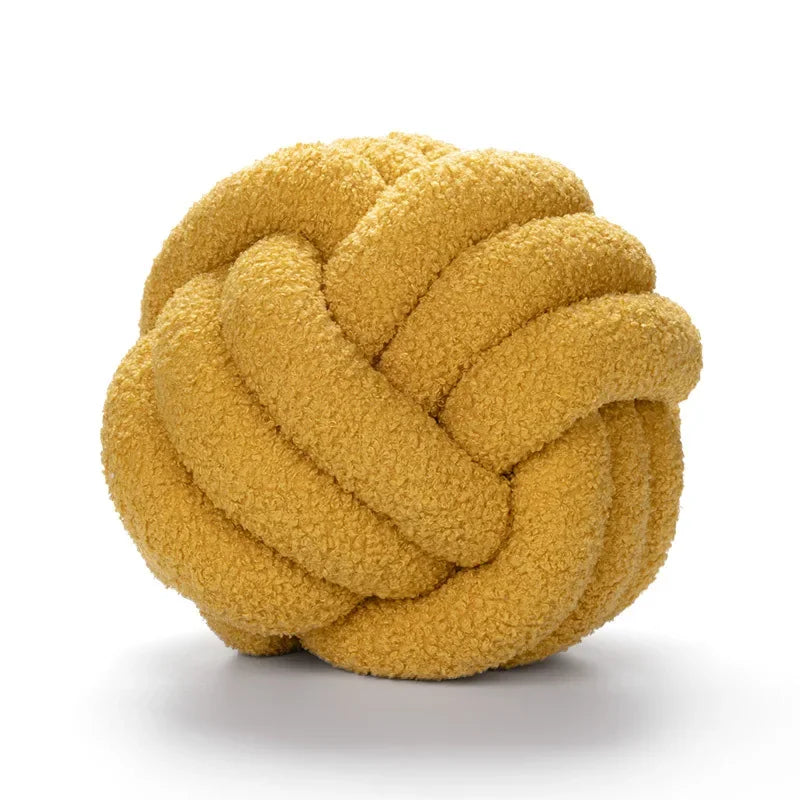 Boucle Rope Knot Ball Cushion