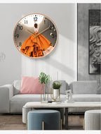 Modern wall clock elegance in the bedroom