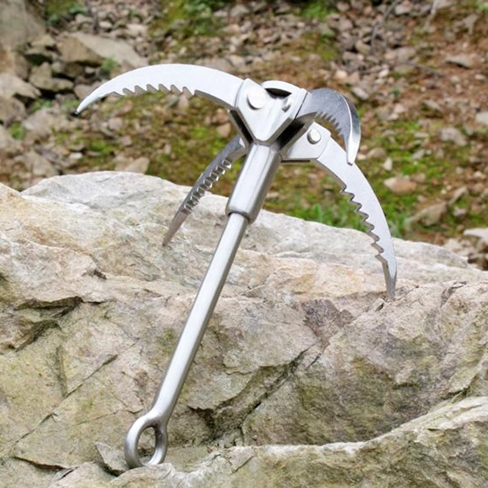Stainless Steel Compact Folding Grappling Hook & Climbing Claw