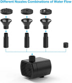 Solar-Fountain AquaViva 9W | DIY set with nozzles & water hose | For bird bath, pond & garden | 180 L/h delivery rate