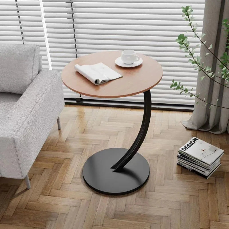 Reinforced Round Side Table for Living Room and Bedroom