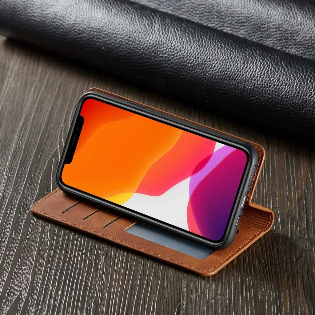 iPhone Case: Magnetic Leather Bag for Stylish Protection