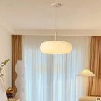 Modern Cream Pendant Lamp in Simple Chandelier Style with Warm LED Lighting